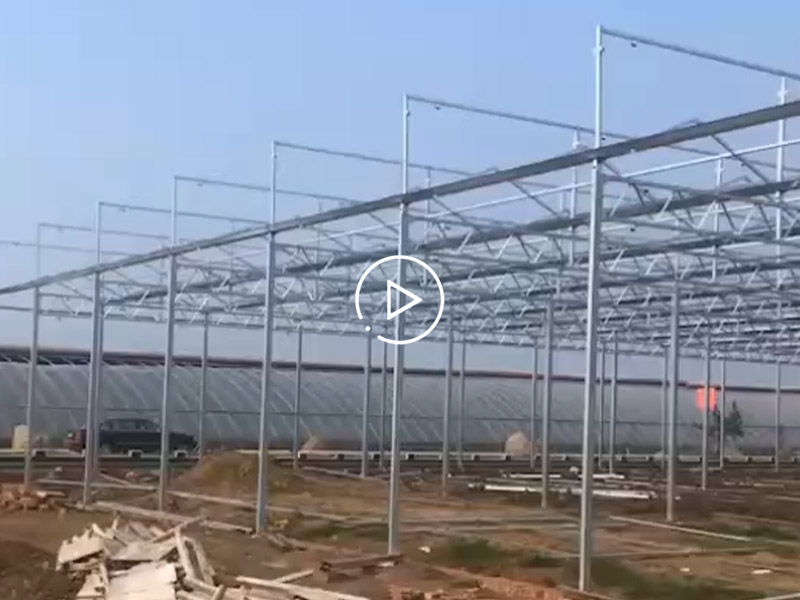 智能溫室安裝現(xiàn)場